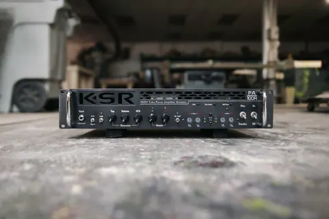 PA-100R rackmount power amplifier on the loading dock